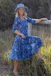 Flamenco Dress with Sleeves - Indigo Provence