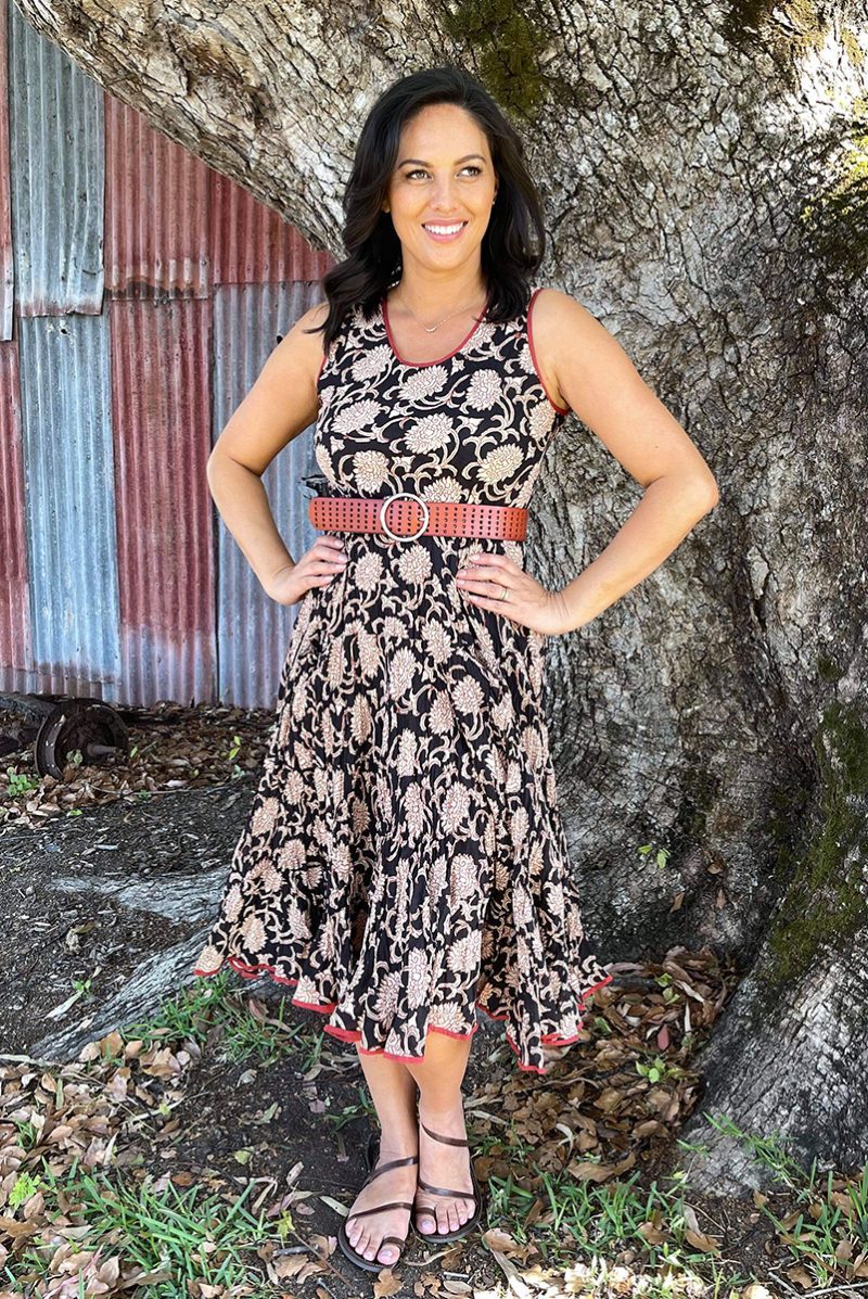 Flamenco Dress - Black Magnolia