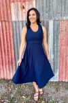 Elegant Dress - Navy