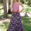 Flamenco Skirt & Juliet - Midnight Poppies and Red Zing