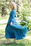 Womens - Dresses - Vintage Dress - Peacock Blue