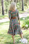 Flamenco Dress With Sleeves - Timeless Teal