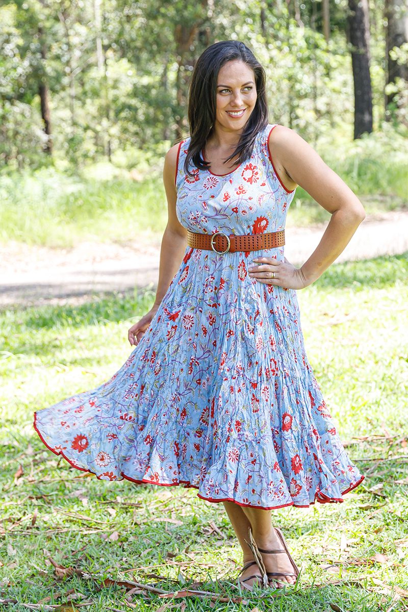 Flamenco Dress - Azure