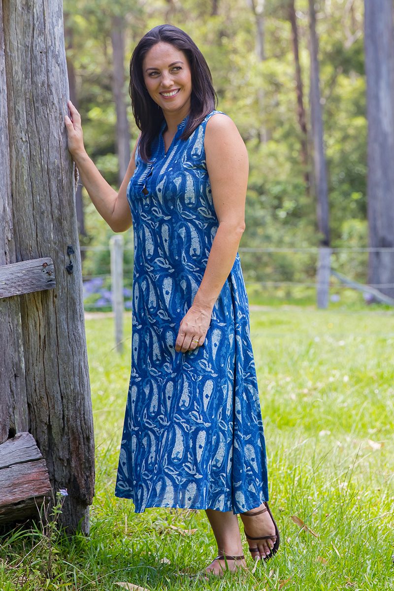 Indigo cotton outlet dress