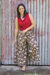 Cowl Neck Top & Penelope Flare - Red & Black Magnolia