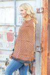 Womens - Vintage - Cardigans & Jackets - Vintage Wool Poncho Wrap - Spice