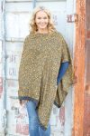 Vintage Wool Poncho Wrap - Autumn