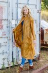 Vintage Wool/Silk Dustcoat - Ochre