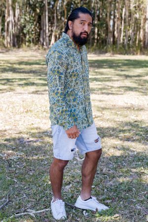 Men's Shirt - Jade Flower