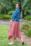 Coco Skirt / Amira Top - Red Paisley / Indigo Crows