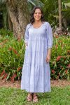 Maanvi Dress - Blue Stripe