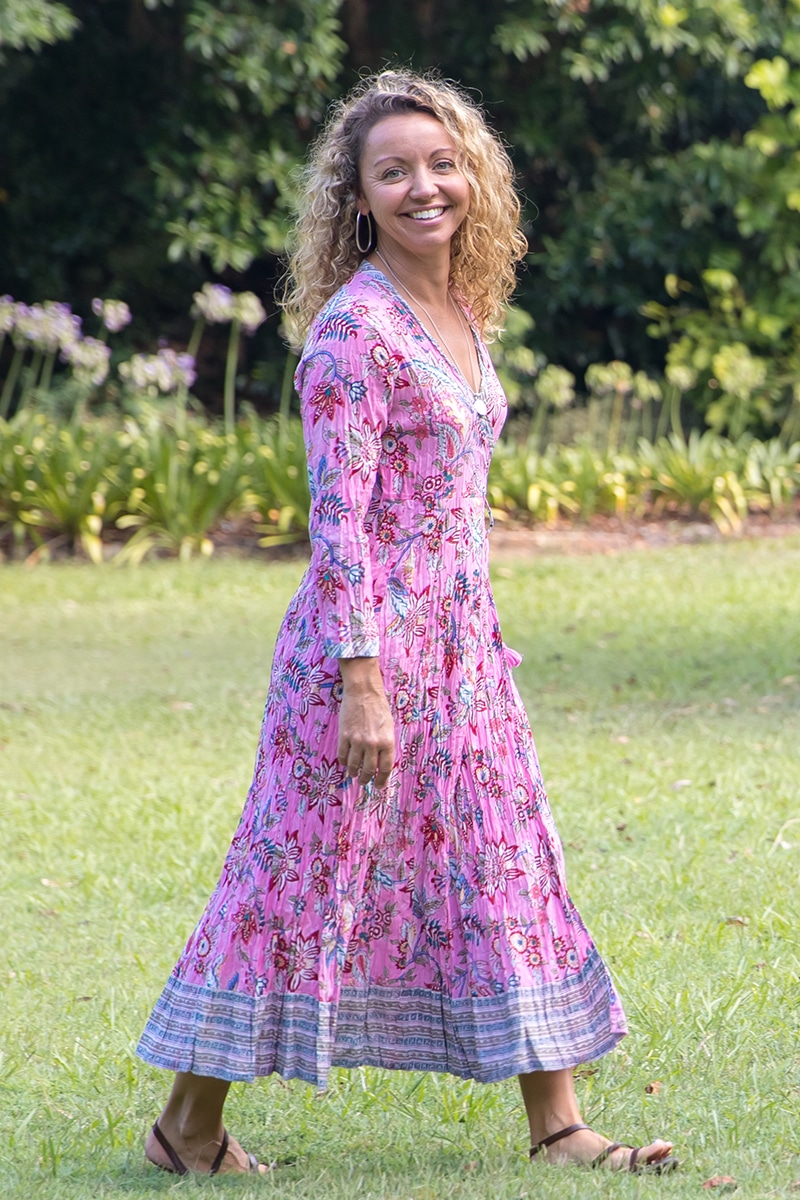 Womens - Dresses - Genevieve - Pink Multi Floral