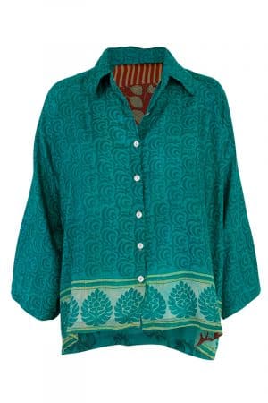 Vintage Sari Amira - Totally Teal