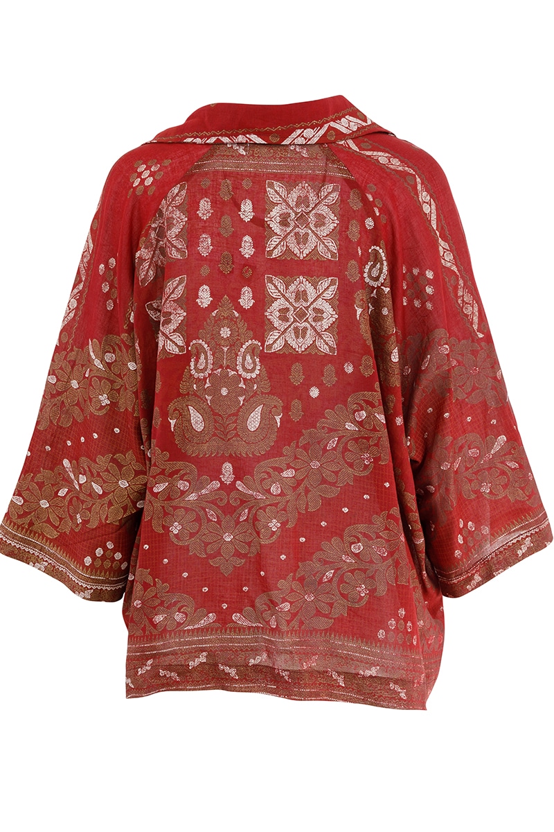 Vintage Sari Amira - Deepest Red