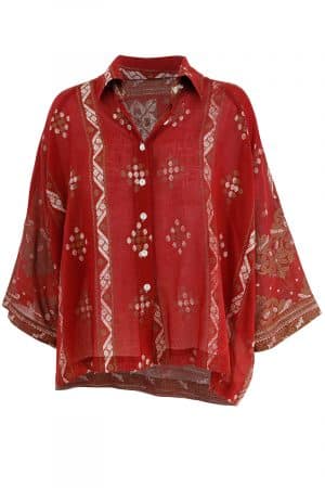 Vintage Sari Amira - Deepest Red