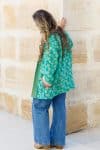 Rustic Kantha - Jade Blossom #1