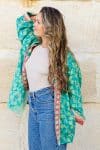 Rustic Kantha - Jade Blossom #1