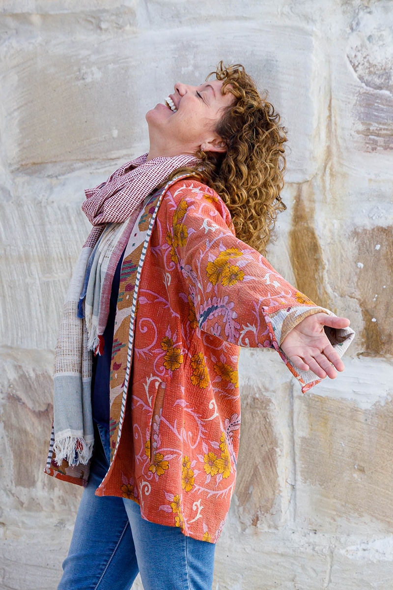 Womens - Cardigans & Jackets - Rustic Kantha - Love Child #28