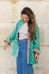 Rustic Kantha - Jade Blossom #1