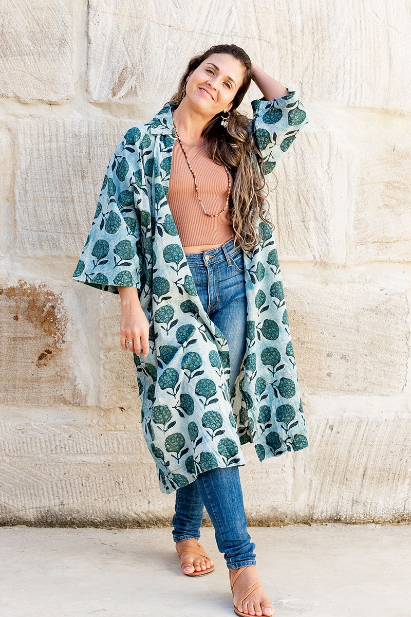 Amira Kimono Dress - Naspal Fig
