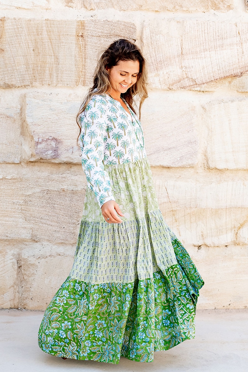 Jhali Dress - Green Goddess - Soul Song Life