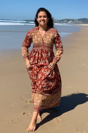 Nala Dress -Terracotta