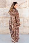 Vintage Sari Dustcoat - Night Flowers