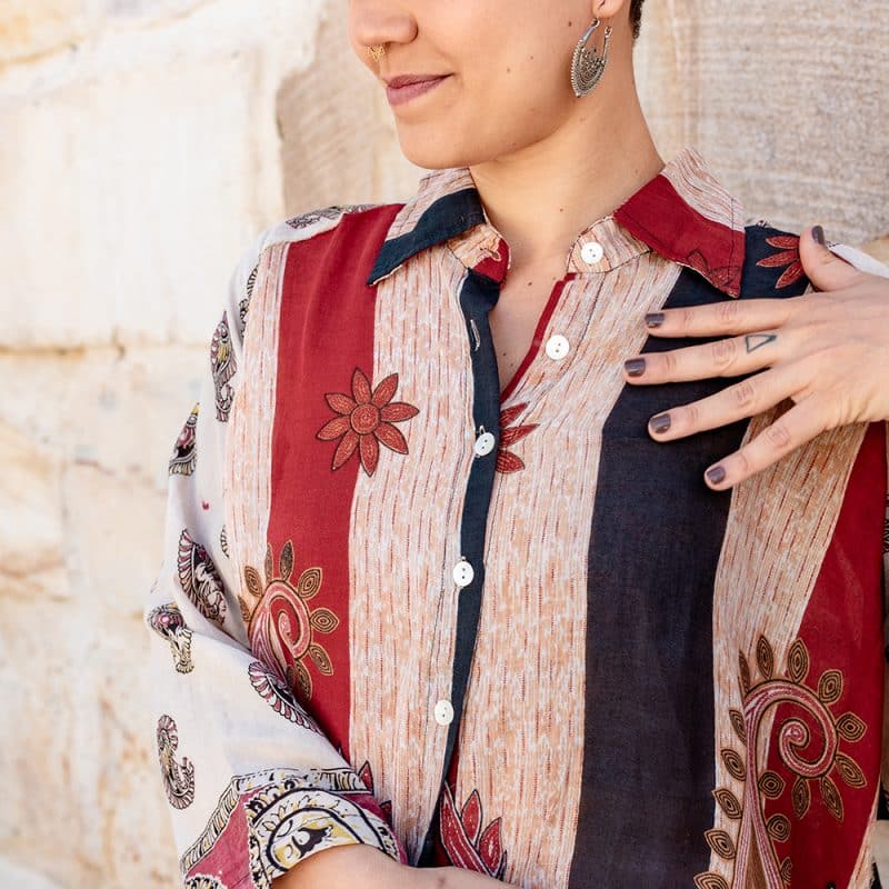 Vintage Sari Amira - Geo Paisley