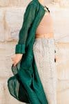 Vintage Sari Dustcoat - Forest
