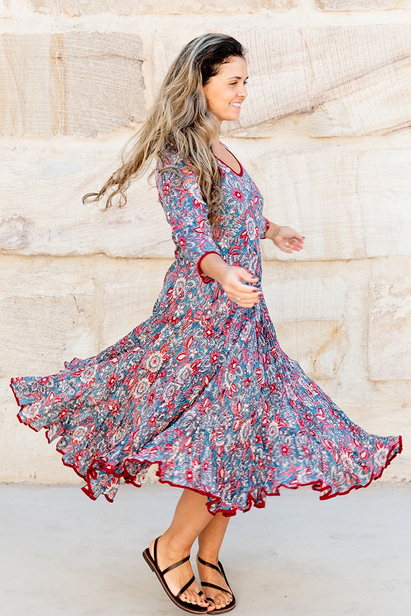 Flamenco Dress with Sleeves - Ayana Twilight
