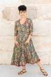 Flamenco Dress with Sleeves - Timeless Teal