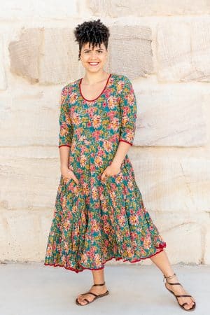 Flamenco Dress with Sleeves - Timeless Teal