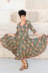 Flamenco Dress with Sleeves - Timeless Teal