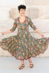 Flamenco Dress with Sleeves - Timeless Teal