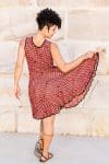 Flamenco Dress Knee Length - Garnet