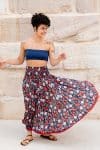 Flamenco Skirt - Midnight Poppies