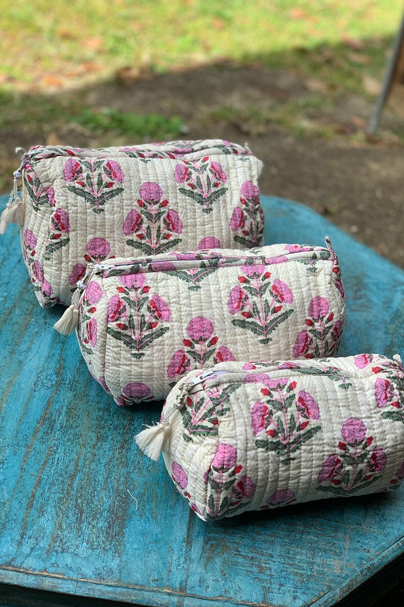 Washbag - Pink Poppies