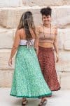 \Flamenco Skirt - Lime Splice - Garnet