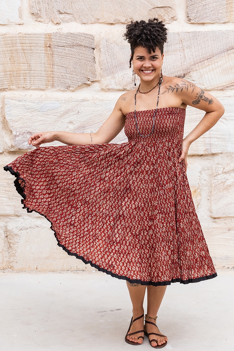 Flamenco Skirt - Garnet