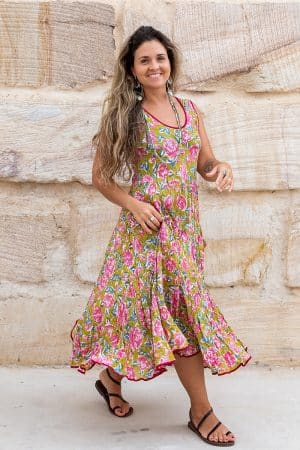 Flamenco Dress - Vintage Pink