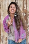 Vintage Sari Amira - Lilac Feathers