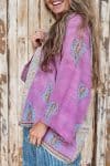 Vintage Sari Amira - Lilac Feathers