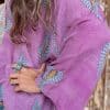 Vintage Sari Amira - Lilac Feathers