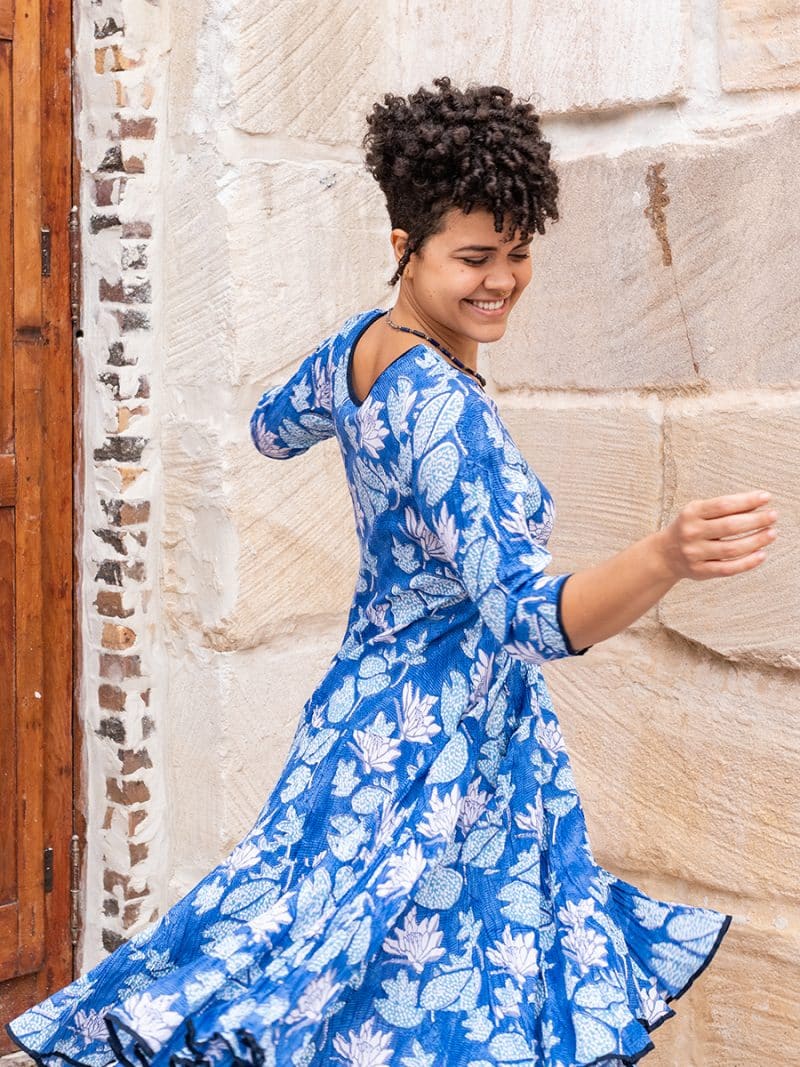 Flamenco Dress with Sleeves - Mediterranean
