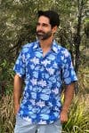Men's Shirt Short Sleeve - Mediterranean