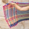 Hand Loom Cotton Scarf - Saphire Blush