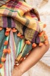 Hand Loom Cotton Scarf - Saffron Oasis