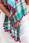 Hand Loom Cotton Scarf - Waterlily