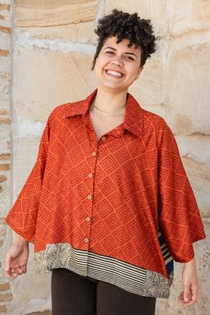 Vintage Sari Amira - Valencia - Wool -Silk