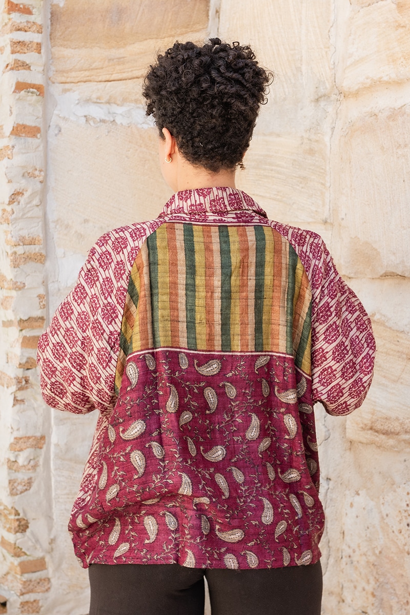 Vintage Sari Amira - Mila - Wool -Silk
